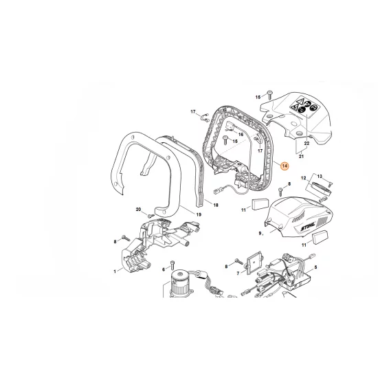 STIHL  Połówka uchwytu pałąkowego 4869 798 2303